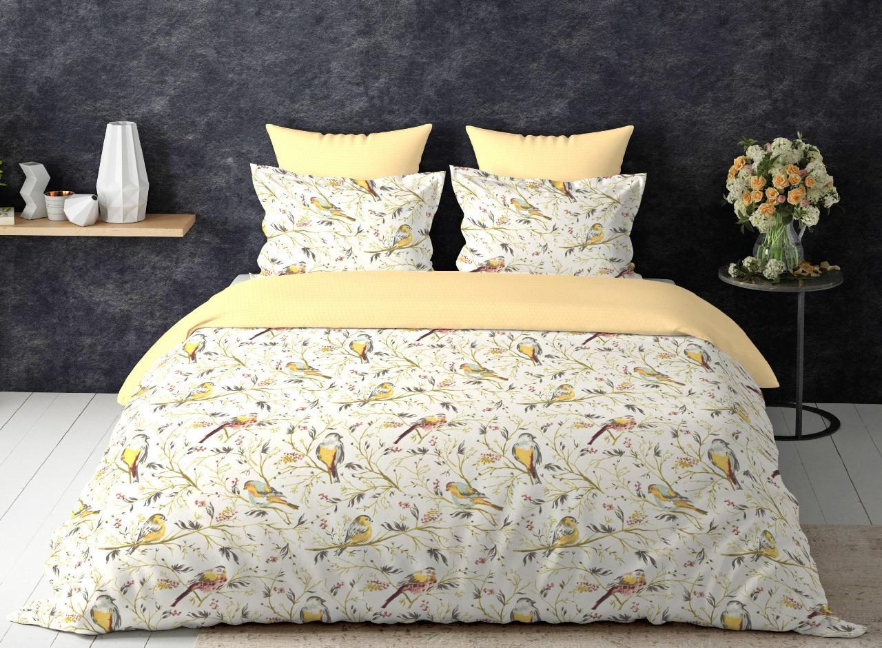 Handblock Cotton Double Bedsheet with 2 Pillow Covers  (93x108 Inches)