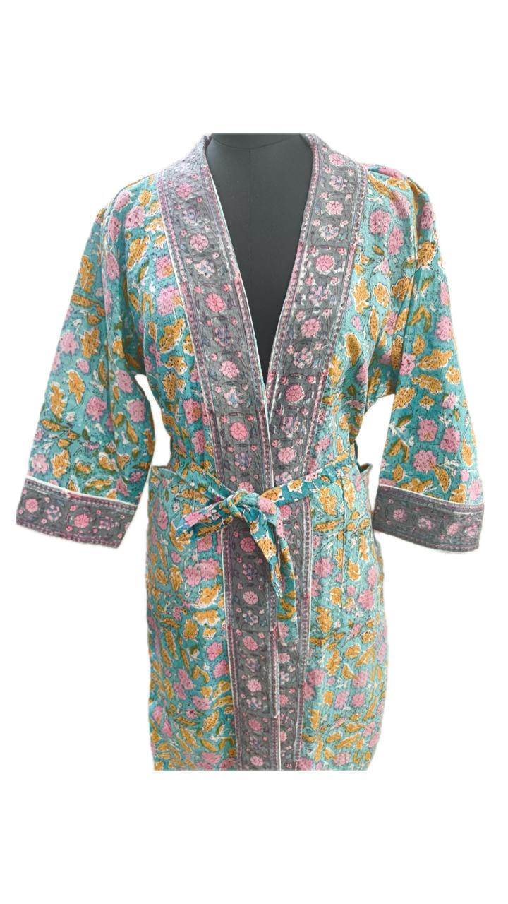 handcrafted Handblock Bathrobes — where tradition meets comfort