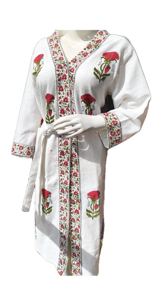 handcrafted Handblock Bathrobes — where tradition meets comfort