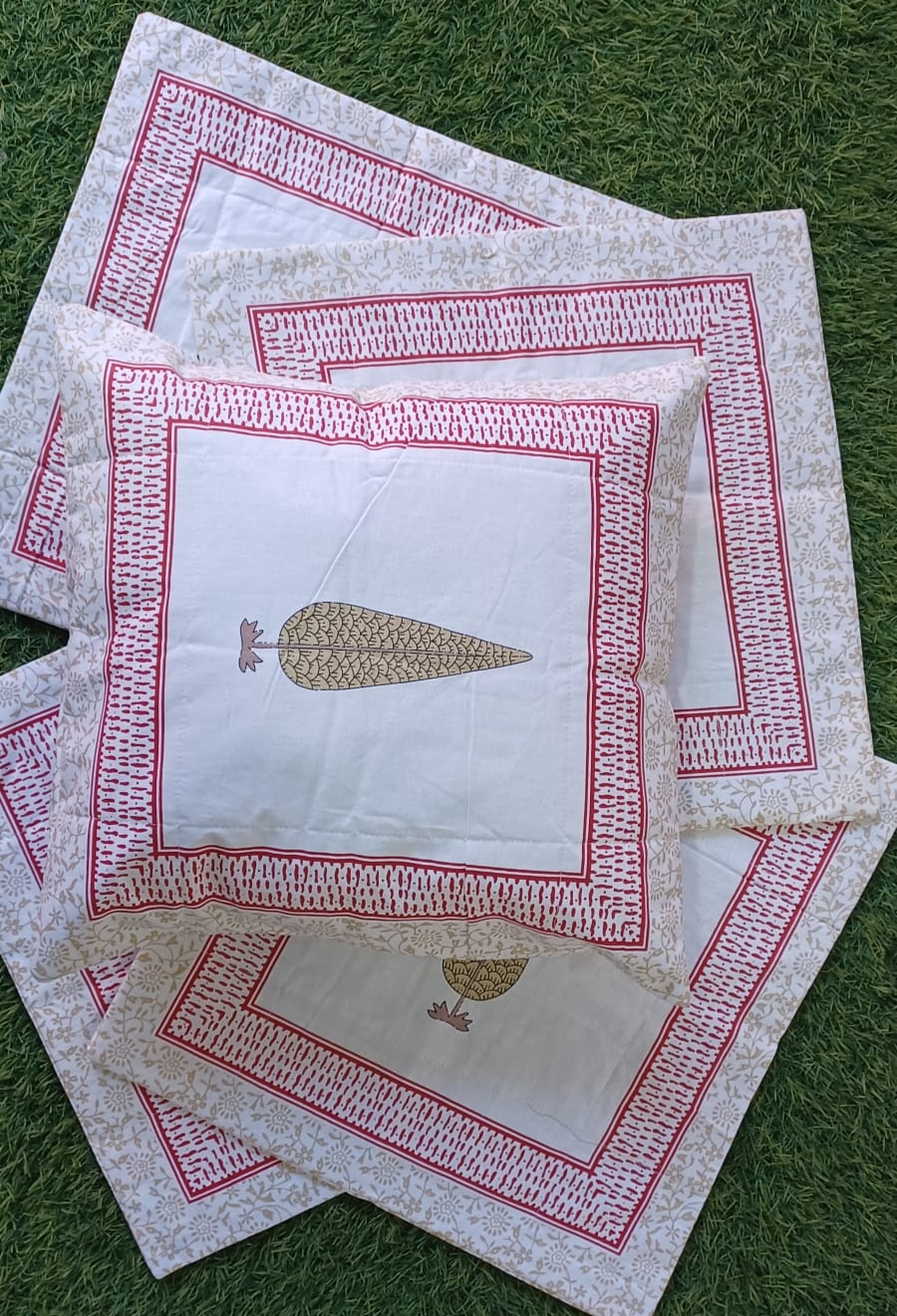 Handblock Premium Cushion covers set of 5 cushions