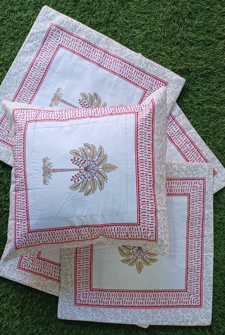 Handblock Premium Cushion covers set of 5 cushions