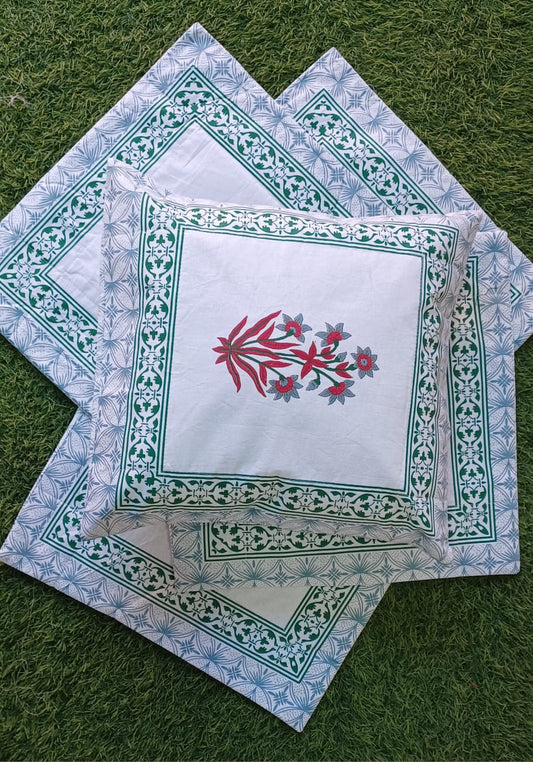 Handblock Premium Cushion covers set of 5 cushions