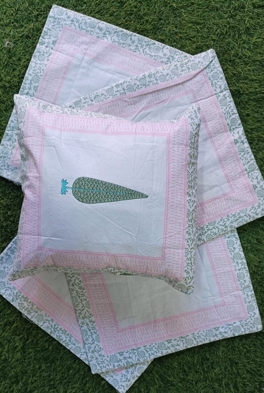 Handblock Premium Cushion covers set of 5 cushions