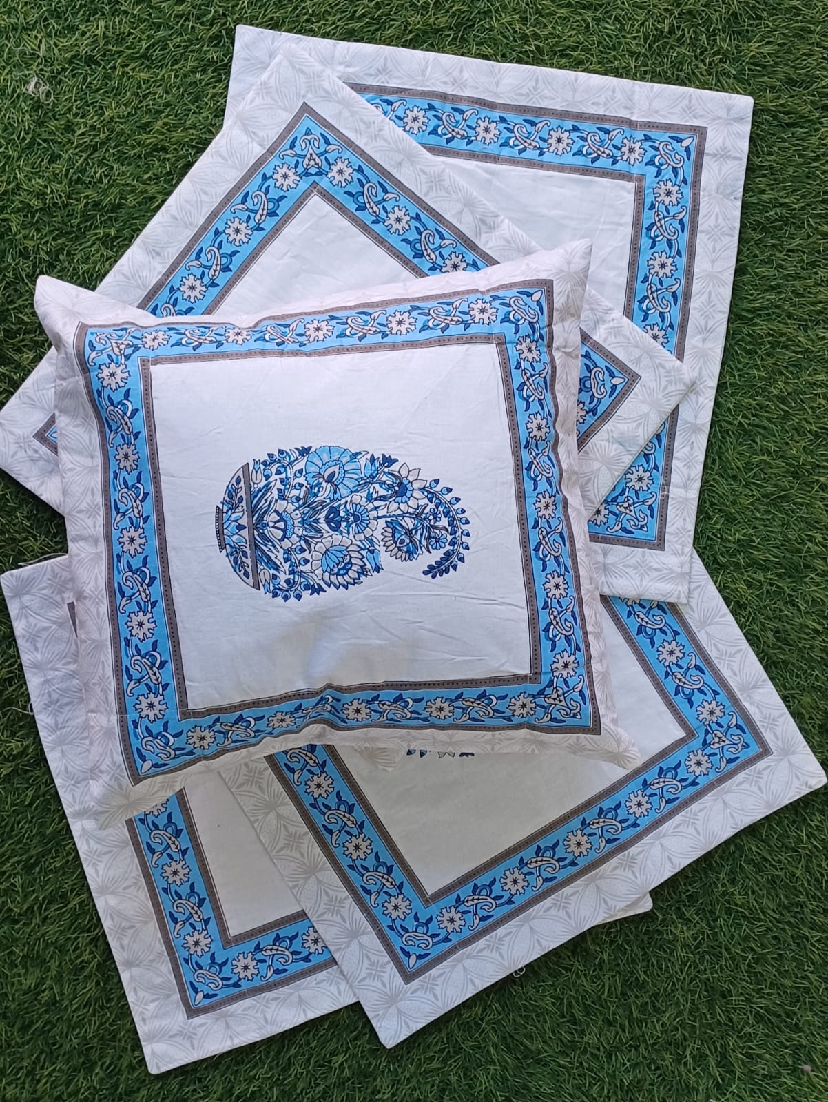 Handblock Premium Cushion covers set of 5 cushions