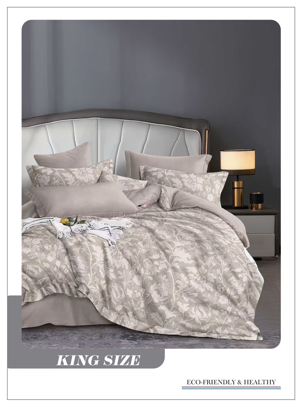 Omega King size Double Bed Bedsheet with 2 Pillow Covers