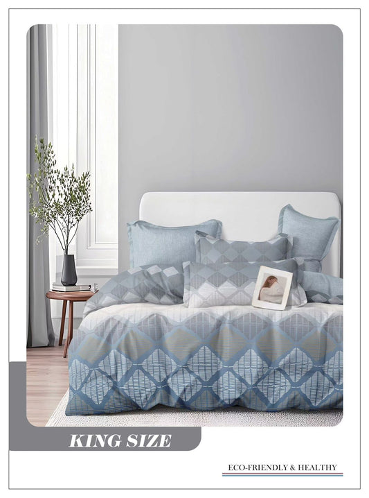 Omega King size Double Bed Bedsheet with 2 Pillow Covers