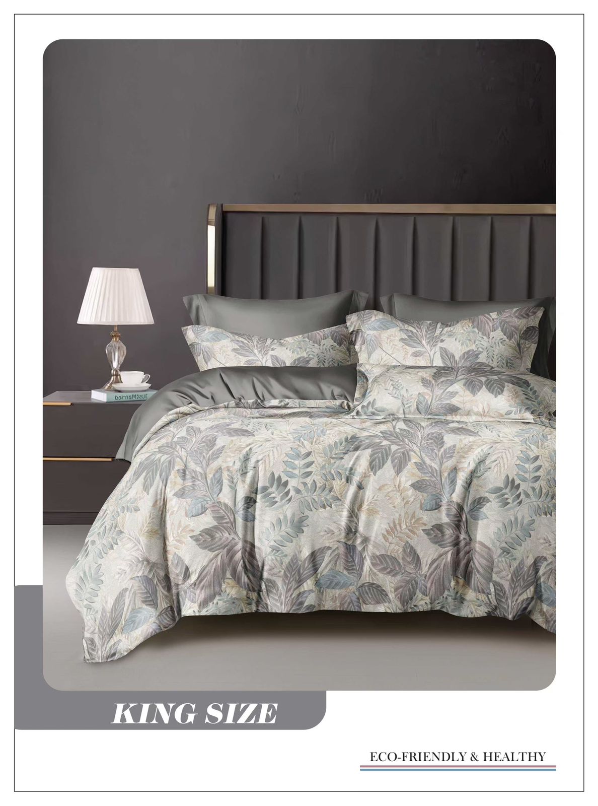 Omega King size Double Bed Bedsheet with 2 Pillow Covers