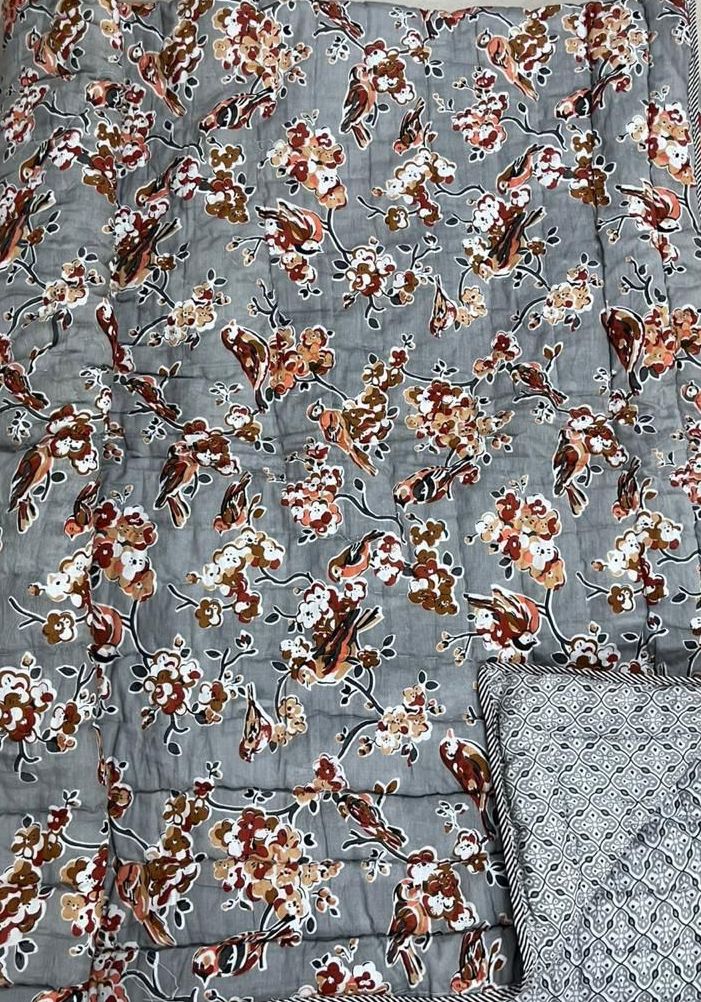 Double Premium Jaipuri Razai | 100% Malmal Cotton | Reversible | Lehriya Border | Big Size Comforter