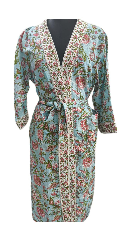 handcrafted Handblock Bathrobes — where tradition meets comfort