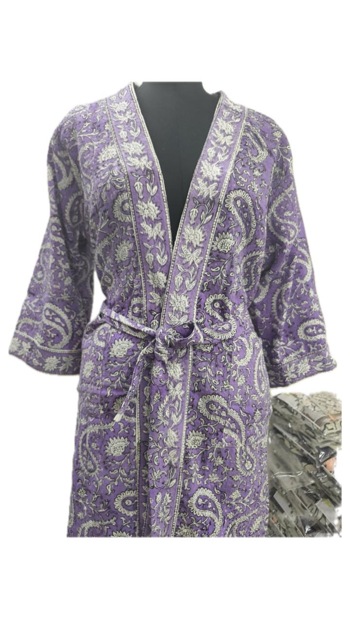 handcrafted Handblock Bathrobes — where tradition meets comfort