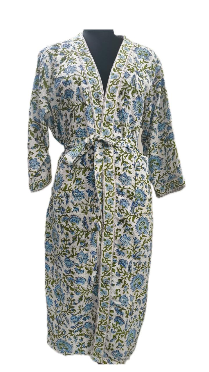 handcrafted Handblock Bathrobes — where tradition meets comfort