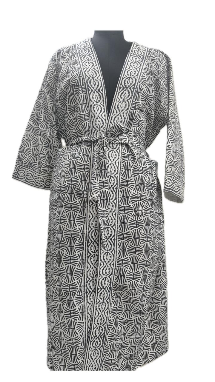 handcrafted Handblock Bathrobes — where tradition meets comfort