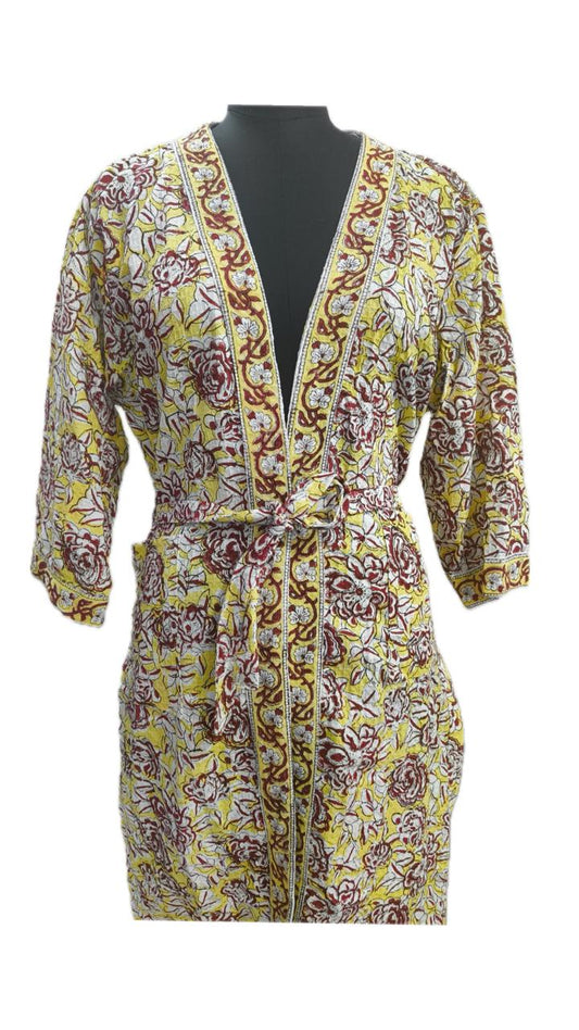 handcrafted Handblock Bathrobes — where tradition meets comfort