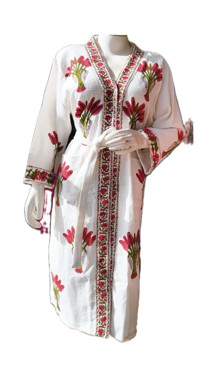 handcrafted Handblock Bathrobes — where tradition meets comfort