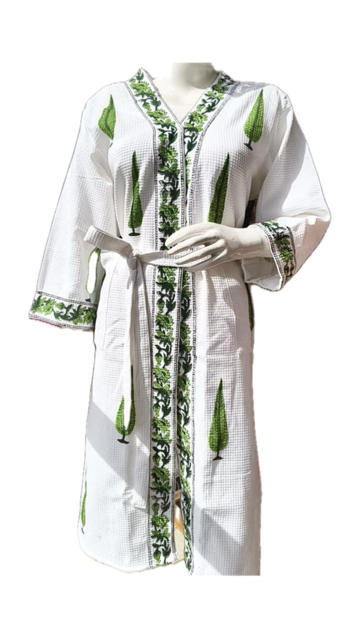 handcrafted Handblock Bathrobes — where tradition meets comfort