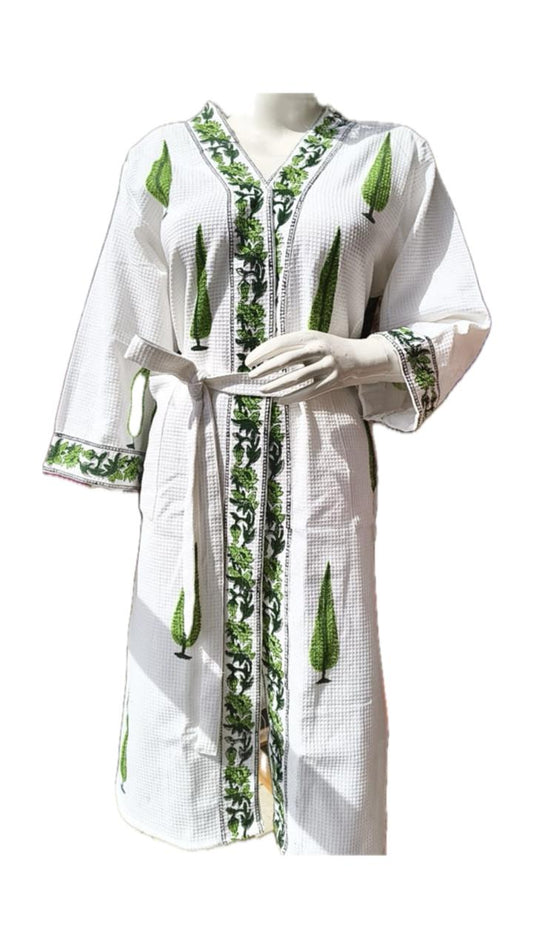 handcrafted Handblock Bathrobes — where tradition meets comfort