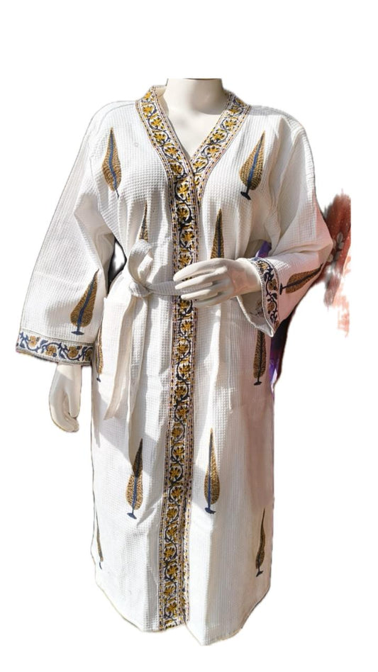 handcrafted Handblock Bathrobes — where tradition meets comfort