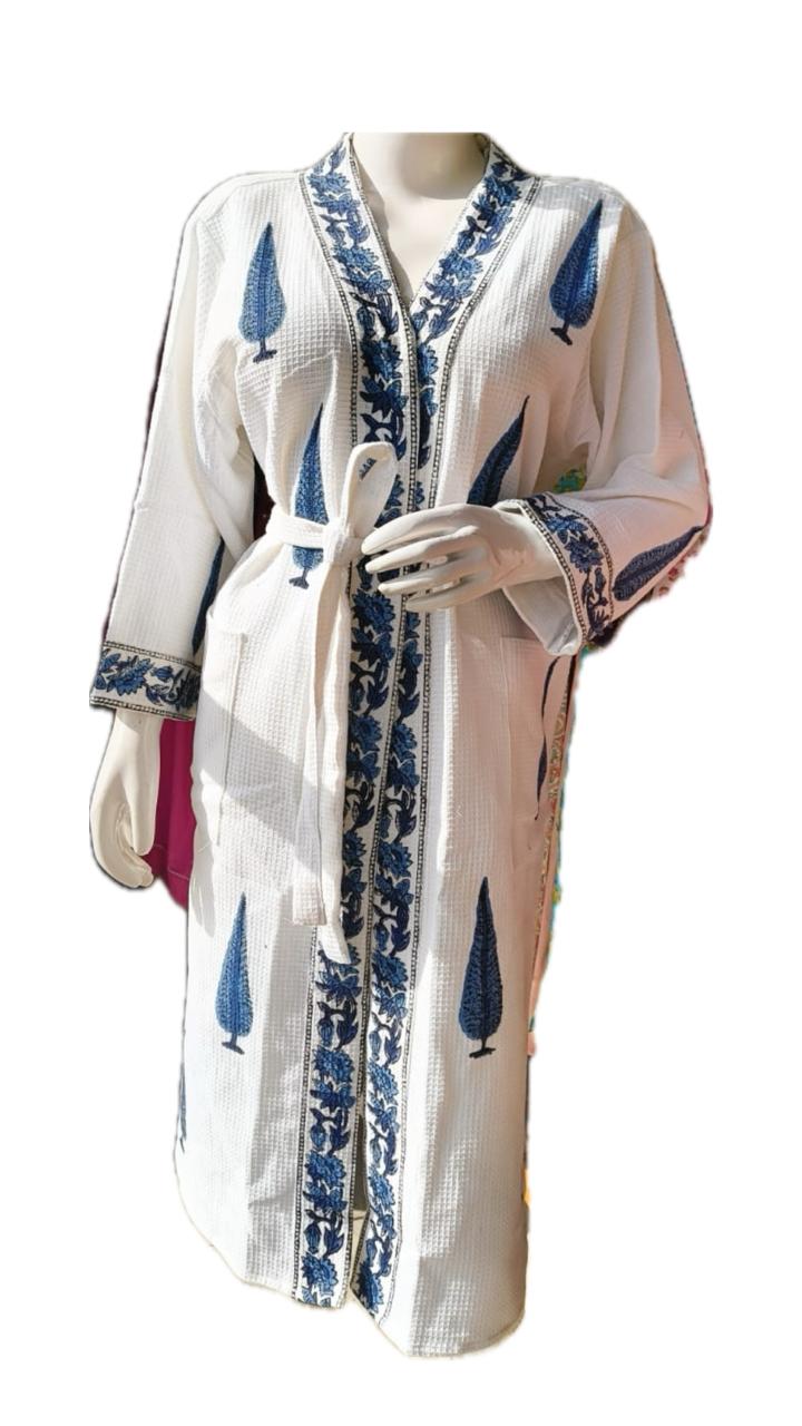 handcrafted Handblock Bathrobes — where tradition meets comfort