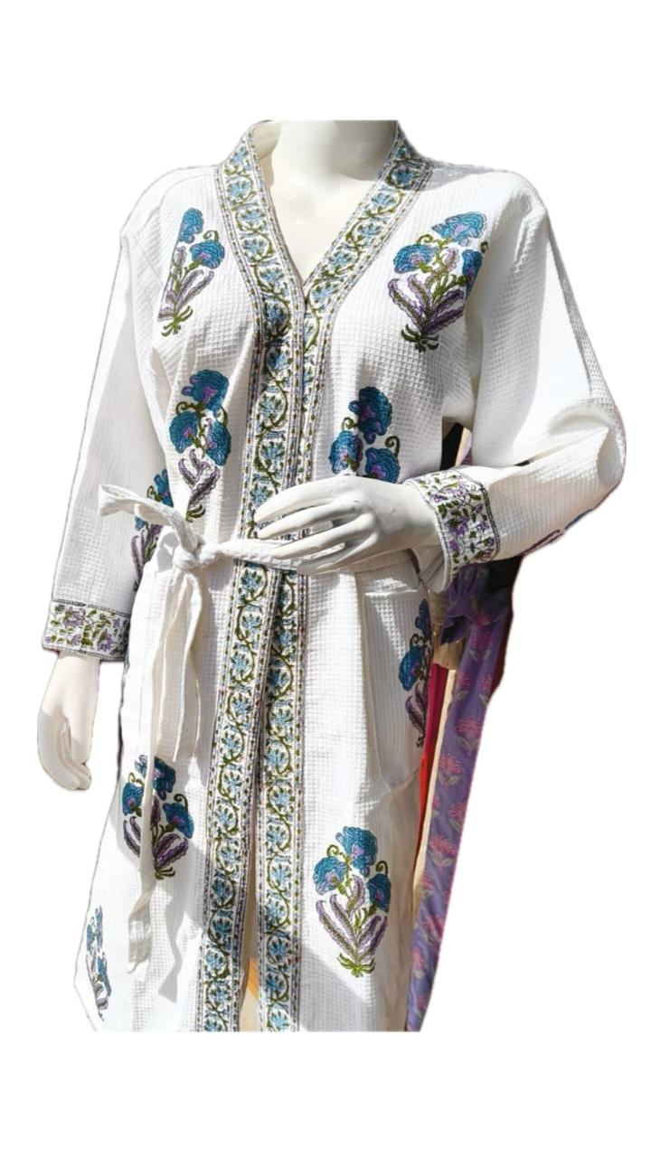 handcrafted Handblock Bathrobes — where tradition meets comfort