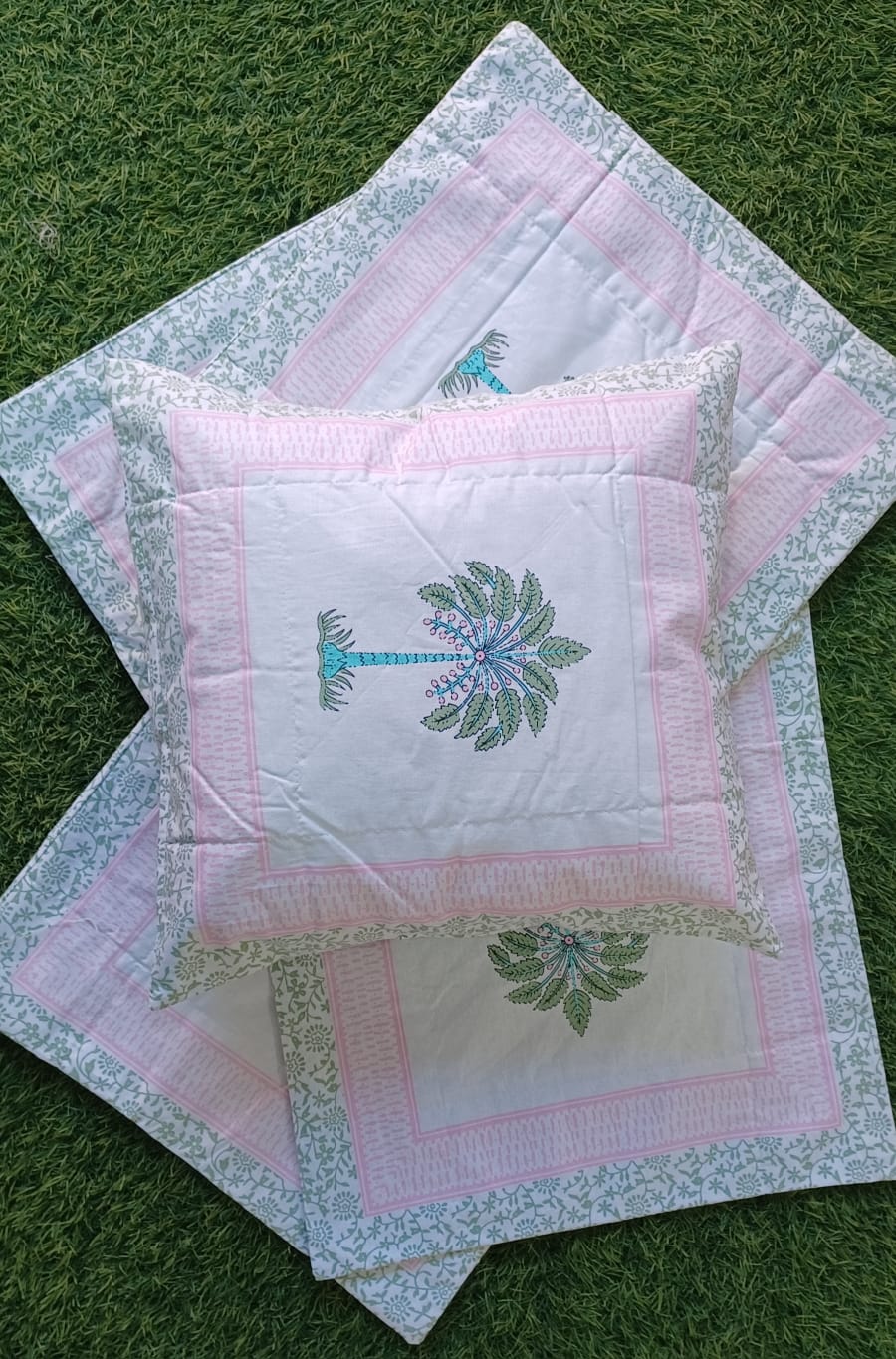 Handblock Premium Cushion covers set of 5 cushions