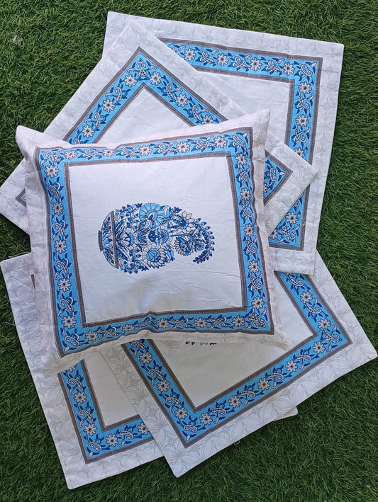 Handblock Premium Cushion covers set of 5 cushions