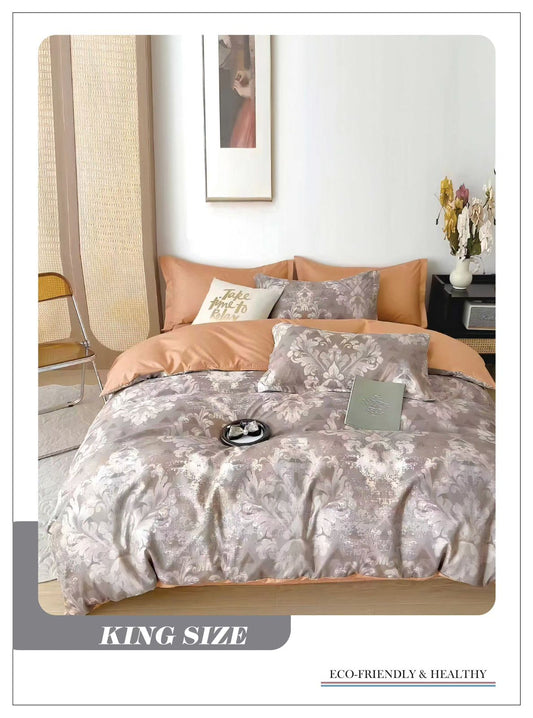 Omega King size Double Bed Bedsheet with 2 Pillow Covers