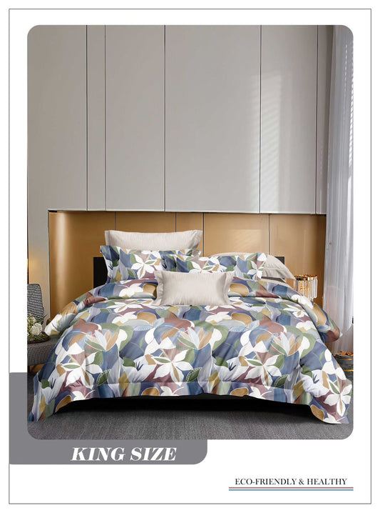 Omega King size Double Bed Bedsheet with 2 Pillow Covers